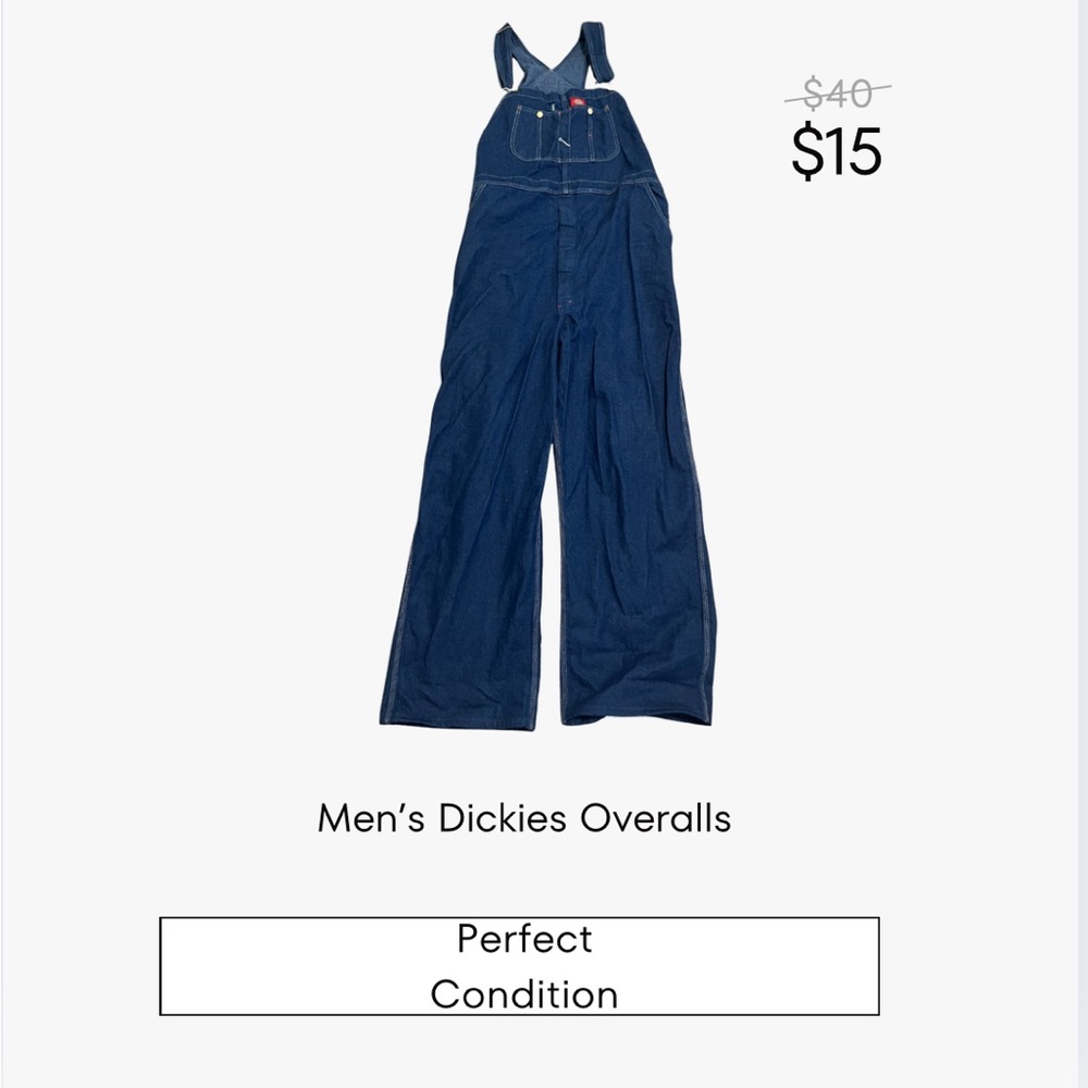 Dickies Men's Dark Blue Overalls